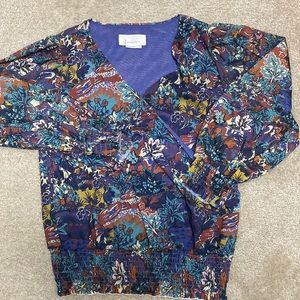 ANTHRO long sleeve smock waist top